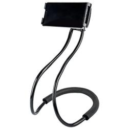 Lazy Neck Phone Holder for Bed Desk Bike Car,Around The Neck Cell Phone Mount for iPhone X/8/7Plus/6/Samsung Galaxy S8 Plus/S7/S5 (Black)