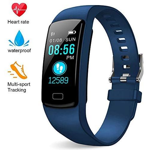 Deyawe Fitness Tracker,Colorful Screen Activity Tracker with Heart Rate Monitor,Waterproof Pedometer Watch, Sleep Monitor, Stopwatch,Step Counter for Kids Women Men【2019 Version】