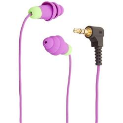 Plugfones Basic Earplug-Earbud Hybrid - Noise Reducing Earphones - Purple