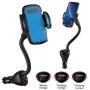 WALOTAR USB C PD Car Cigarette Lighter iPhone Mount Holder- Fast Car Charger 45W Power Delivery Dual Port(USB TypeC+QC3.0),Adjustable Cell Phone Cradle with USB C to Lightning Cable