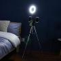 LED Ring Fill Light with Phone Clips Tripod, Selfie Makeup Beauty Fill Light, Photography Dimmable Ring Fill Light, Phone Video Light