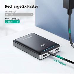Portable Charger RAVPower 16750mAh Power Bank with 2A Wall Charger (Dual USB Ports, 2A Input, 4.5A Max Output) Cell Phone Charger Battery for iPhone 11/11 Pro/Max/8/X/XS/iPad Pro 2018/Android Devices