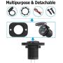 [Upgraded Version]Qidoe 12V/24V USB Socket Outlet with Touch Switch and Digital Voltmeter, Dual 2.4A USB Car Charger with Waterproof Cover and Panel for Motorcycle ATV Camper Tractor Truck Marine Boat