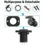 [Upgraded Version]Qidoe 12V/24V USB Socket Outlet with Touch Switch and Digital Voltmeter, Dual 2.4A USB Car Charger with Waterproof Cover and Panel for Motorcycle ATV Camper Tractor Truck Marine Boat