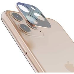 LOZA for iPhone 11 Pro 5.8"/11 Pro Max 6.5" Camera Lens Screen Protector, Metal Frame Bubble Free High Definition Anti-Scratch Screen Protector Camera Lens for New iPhone 11 Pro/11 Pro Max (Gold)