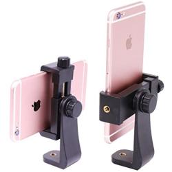 Ulanzi Phone Tripod Adapter Mount, Adjustable Cell Phone Holder, Universal Smartphone Clamp, Vertical Horizontal Bracket for iPhone 11 Pro Max XS Max X 8 Plus Samsung Google OnePlus Ring Light Selfie