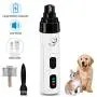 Viixm Dog Nail Grinder, Electric 2-Speed Pet Nail Trimmer Clipper Low Noise Rechargeable Painless Paws Grooming and Smoothing for Small Medium Large Dogs and Cats