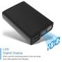 Power Banks 12000mAh Portable Charger Mini External Battery Pack with LCD Digital Display 2 USB Ports Phone Charger for iPhone X 8 7 6s 6 Plus iPad Smartphone Huawei Samsung Galaxy and More (12000)
