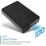 Portable Phone Charger 12000mAh Fast Charge Ultra Mini Power Bank External Battery Packs Dual USB Ports Type C 2.4A with LCD Display Powerpack for iPhone iPad Samsung Galaxy Smartphone Nintendo Switch