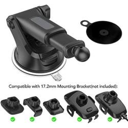 Replacement Suction Cup Mount Part, with Replacement Dashboard Pad Disc, 17.2mm Ball Joint Suction Cup with Adhesive Mounting Disk for Phone Mount Phone Holder, Magnetic Mount, Windshield/Window Mount