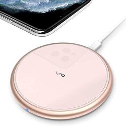 Fast Wireless Charger, Vebach Dubhe1s Qi Certified Wireless Charging Pad 7.5W for iPhone SE 2020/11/11 Pro/11 Pro Max/Xs/Xs Max/XR/X/8/8P, 10W for Samsung Galaxy S20/S10/Note 10/S9, Aluminum Frame