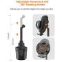 PaiTree Car Cup Holder Phone Mount, Ultra Stable Neck Cell Phone Holder for Car, Cradle Long Adjustable Car Mount for iPhone Compatible with iPhone 11 Pro Max/11 Pro/11/XS/XR/X/8/7 Plus Samsung S10+