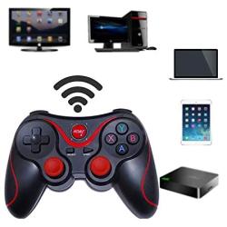 for Android Game Controller Tv, T3 X3 Wireless Bluetooth Gamepad Wireless Joystick Game Controller for iOS for Android Mobile Phone Game Handle for PC TV Box Holder-Gamepad with Stand-