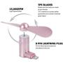 iPhone Fan, Portable Aluminum Alloy Shell Lightning Plugs Mini Cooler Rotating Fan for iPhone (Silver)