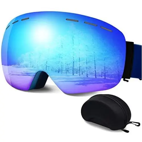 ERUW Ski Goggles - OTG Frameless Snowboard Goggles with Anti-Fog UV Protection of Double Lens Compatible Windproof Helmet for Snowmobile & Skiing & Skating Snow Goggles ERUW Ski Goggles - OTG Frameless Snowboard Goggles with Anti-Fog UV Protection of Double Lens Compatible Windproof Helmet for Snowmobile & Skiing & Skating Snow Goggles