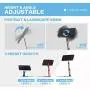 Lookstand Steel Adjustable Cell Phone Stand Compatible with iPhone & Android - Cell Phone Holder for Bed | iPhone Holder for Desk | iPhone Stand for Video | Desk Phone Stand for Recording