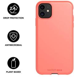 tech21 Studio Colour Mobile Phone Case - Compatible with iPhone 11 - Slim Profile with Anti-Microbial Properties and Drop Protection, Coral