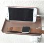McLee Creations Wonder Shelf - Small Plastic Self Adhesive Bathroom Wall Mount Shelf - Fits Over Toilet Paper Holder - Designed for Smartphone and Flushable Baby Wipes (2, Rose Gold)