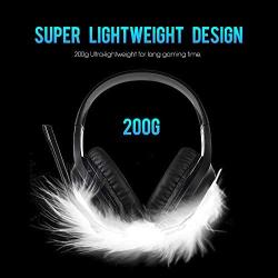 Gaming Headset for PS4 Xbox One, SADES CPOWER 3.5mm Stereo Sound, Swivel to Mute Noise-Cancellation Microphone, Soft Memory Earmuffs, Over Ear Gaming Headphones for PC/Laptop/Mac/Smart Phone/Windows
