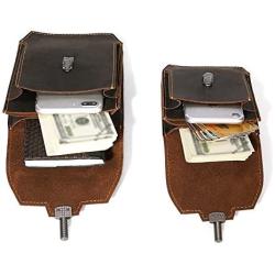 NKns Fanny Pack Mens Pockets Leather Mens Bag Chest Bag Mobile Phone Bag Travel Accessories