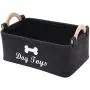 Morezi Felt pet Toy Box and Dog Toy Box Storage Basket Chest Organizer - Perfect for organizing pet Toys, Blankets, leashes and Food