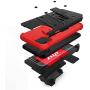 ZIZO Bolt Series iPhone 11 Case - Heavy-Duty Military-Grade Drop Protection w/Kickstand Included Belt Clip Holster Tempered Glass Lanyard - Black/Red
