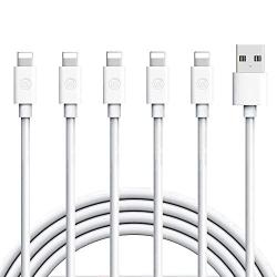 iPhone Charger,Atill Lightning Cable 5Pack 6FT iPhone Charging Cable Cord Compatible with iPhone X 8 8Plus 7 7Plus 6s 6sPlus 6 6Plus SE 5 5s 5c iPad iPod & More (white)