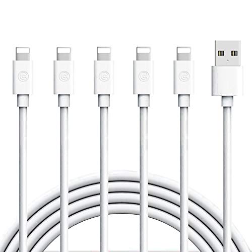 iPhone Charger,Atill Lightning Cable 5Pack 6FT iPhone Charging Cable Cord Compatible with iPhone X 8 8Plus 7 7Plus 6s 6sPlus 6 6Plus SE 5 5s 5c iPad iPod & More (white)
