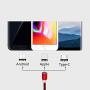 UGI Magnetic Charger Cable 3 in 1 Charging Cable Nylon Braided LED Lighting Cord Compatible with Android,Micro USB,Type C/USB C,i- OS Smartphone Devices (6.6ft L-Shape+3.3ft/6.6ft Straight,3 Pack)