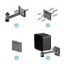 Forebee 2PCS Wall Mount Bracket Wall Mount Stand Holder for HTC VIVE Base Station/Oculus Rift Sensor/Lighthouses-360 Swivel Mini Ball Head 1/4 Screw