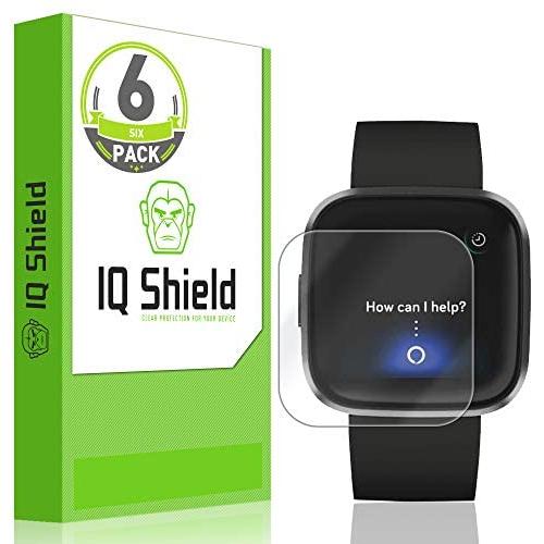 IQ Shield Screen Protector Compatible with Fitbit Versa 2 (6-Pack) Anti-Bubble Clear Film