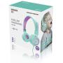 NIVAVA K8 Kids Headphones for Children Boys Girls Teens Wired Foldable Lightweight Stereo On Ear Headset for iPad Cellphones Computer MP3/4 Kindle Airplane School(Green/Purple)