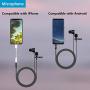 Vlogging Accessory Kit for Video Recording, Tripod Accessories Replacement of Phone Microphone Mobile Mount Clip Adapter Bluetooth Remote Shutter 3.5mm Headphone Jack Adapter for Live Streaming