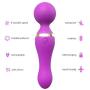 Personal Massager Handheld for Women Mini Wand Massager with 9 Powerful Speed Electric Body Massage Wand & Deep Tissue Massage Ball for Back Neck Shoulder Legs