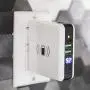 White Kaiman Wireless Power Bank: Portable Battery Charge Pack with 2 USB A, 1 USB C, and QI Fast Charging Pad - External Backup Wall Charger for Mobile Phone, Laptop, and More - Slim Travel Charger