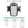 Air Vent Phone Holder, Amoner Car Mount with Quick Release Button Adjustable Clamp for iPhone X/8/8 Plus/7/7 Plus/6s/6s Plus/5s Galaxy S10/S9/S8/S7/S6/S5, LG Motorola and More