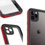 iPhone 11 Pro Max Case Waterproof 6.5 inch, Built-in Screen Protector Rugged Cover Sealed Slim Clear Back Case Shockproof Anti-Scratch Outdoor Bumper Case Compatible with iPhone 11 Pro Max (Red&Clear)