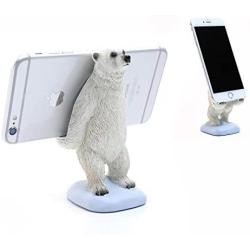 Cute Polar Bear Animal Cell Phone Stand for Desk Smartphone Mobile Phone Holder for iPhone Xs Max XR 8 Plus 7 6S X 5 Samsung Galaxy S10 S9 S8 S7 Edge S6 Android Smartphone Holder Desk Decorations