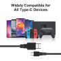 Charger Compatible with Nintendo Switch, Charging Cable Compatible with Nintendo Switch, Charger Cable Compatible with Nintendo Switch Pro Controllers - Black (4.92ft)