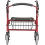 NOVA Cruiser Deluxe Rollator Walker, Red