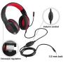 Gaming Headset for PS4, Xbox One, PC, DIWUER Stereo Over Ear Headphones with Mic, Noise Cancelling for Laptop Mac Nintendo Switch Smartphones (Red)