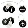 6 pcs Luggage Tags, Ganuo Travel ID Labels Suitcase Card Aluminium Metal Address ID Identity Card for Travel, Address Card, Luggage Cards