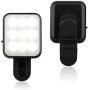 CHSMONB Mini LED Selfie Light, Rechargeable 2 Adjustable Brightness Camera Fill Light Compatible for Any Cell Phones Tablet Photography Video (Black)