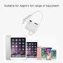 [Apple MFi Certified] for iPhone Lightning to 3.5mm Headphone Jack Adapter,Aux iPhone 2 in 1 Headphone and Charger Jack Splitter, Compatible with iPhone 11/XR/XS/X/8/7, Supports All iOS Systems