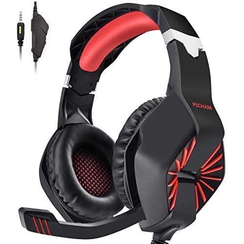 PECHAM WP5 Gaming Headset with Mic for Xbox One, PS4, PC,Smart Phone, Laptops, Computer, white