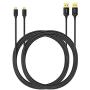 Anker [2-Pack 6ft] Nylon Braided Tangle-Free Micro USB Cable with Gold-Plated Connectors for Android, Samsung, HTC, Nokia, Sony and More (Black)