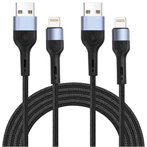 Apple MFI Certified iPhone Charger 3ft, CyvenSmart 2 Pack Fast Charger Nylon Braided Lightning Cable 3 Foot, iPhone Charging Cables Metal Connector for iPhone Xs XR X 8 8+ 7 7+ 6 6+ 11 Pro iPad iPod