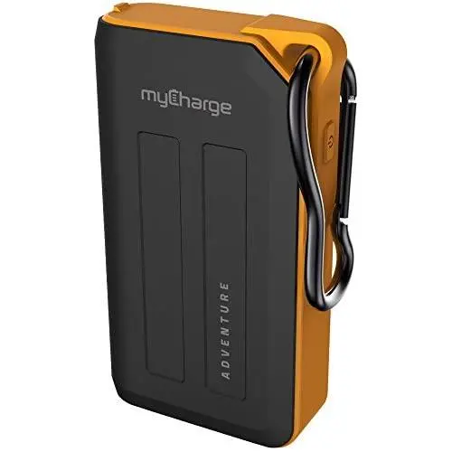 myCharge Adventure Camping Portable Charger Power Bank 6700 mAh Rugged Outdoor External Battery Pack with Carabiner Clip - USB Accessories, Bluetooth Speaker, Cell Phone (iPhone, Android for Samsung)