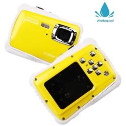 Smyidel Waterproof Mini Kid Camera High Definition 12MP HD 3M Underwater Swimming Digital Camera Camcorder 2.0 Inch LCD Display (Yellow)