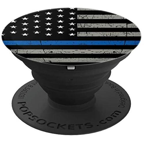 &quotPopSockets Cell Phone Stands - Smartphones & Tablets - "&quotBrave New Look Thin Blue Line - Police Off PopSockets Grip and Stand for Phones and Tablets